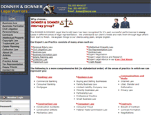 Tablet Screenshot of donnerlaw.com